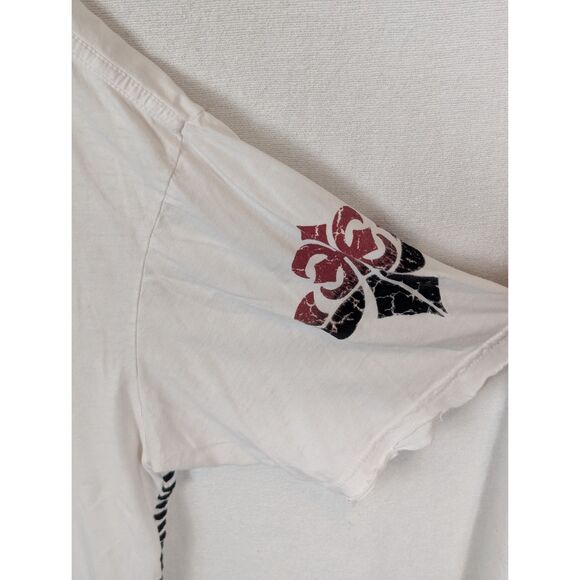 Affliction Live Fast Tried True Graphic Print Distressed T-Shirt Men's Size 2XL - Picture 7 of 13